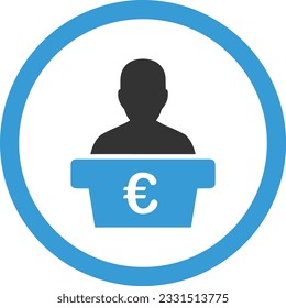 Imagen vectorial del símbolo de icono del profesor. Ilustración de la imagen de diseño del icono de la escuela de negocios. EPS 10