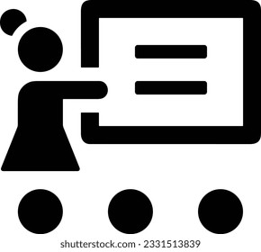 Teacher icon symbol vector image. Illustration of the training business school classroom icon design image. EPS 10