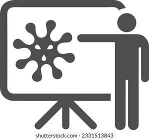 Teacher icon symbol vector image. Illustration of the training business school classroom icon design image. EPS 10