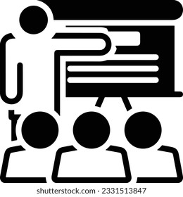 Teacher icon symbol vector image. Illustration of the training business school classroom icon design image. EPS 10