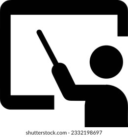 Teacher icon symbol vector image. Illustration of the training business school classroom icon design image. EPS 10