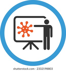 Teacher icon symbol vector image. Illustration of the training business school classroom icon design image. EPS 10