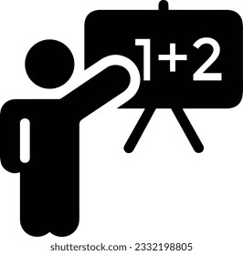 Teacher icon symbol vector image. Illustration of the training business school classroom icon design image. EPS 10