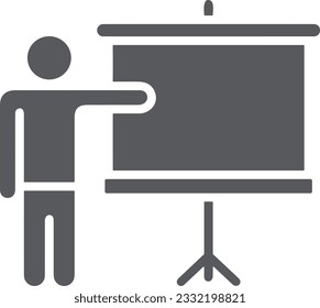 Teacher icon symbol vector image. Illustration of the training business school classroom icon design image. EPS 10