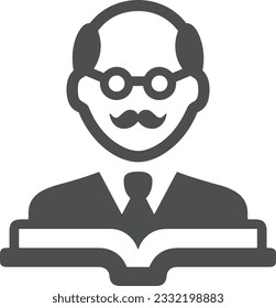 Teacher icon symbol vector image. Illustration of the training business school classroom icon design image. EPS 10