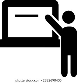Teacher icon symbol vector image. Illustration of the training business school classroom icon design image. EPS 10