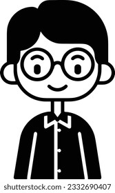 Imagen vectorial del símbolo de icono del profesor. Ilustración de la imagen de diseño del icono de la escuela de negocios. EPS 10