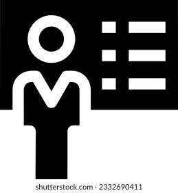 Imagen vectorial del símbolo de icono del profesor. Ilustración de la imagen de diseño del icono de la escuela de negocios. EPS 10