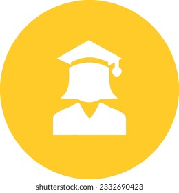 Imagen vectorial del símbolo de icono del profesor. Ilustración de la imagen de diseño del icono de la escuela de negocios. EPS 10