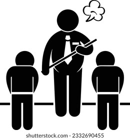 Teacher icon symbol vector image. Illustration of the training business school classroom icon design image. EPS 10