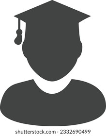 Imagen vectorial del símbolo de icono del profesor. Ilustración de la imagen de diseño del icono de la escuela de negocios. EPS 10