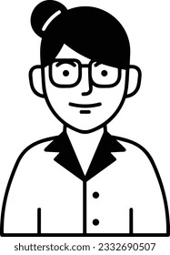 Imagen vectorial del símbolo de icono del profesor. Ilustración de la imagen de diseño del icono de la escuela de negocios. EPS 10