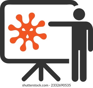 Teacher icon symbol vector image. Illustration of the training business school classroom icon design image. EPS 10
