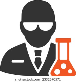 Imagen vectorial del símbolo de icono del profesor. Ilustración de la imagen de diseño del icono de la escuela de negocios. EPS 10