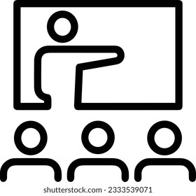 Teacher icon symbol vector image. Illustration of the training business school classroom icon design image. EPS 10