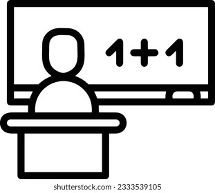 Imagen vectorial del símbolo de icono del profesor. Ilustración de la imagen de diseño del icono de la escuela de negocios. EPS 10