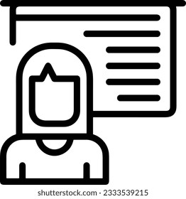 Teacher icon symbol vector image. Illustration of the training business school classroom icon design image. EPS 10