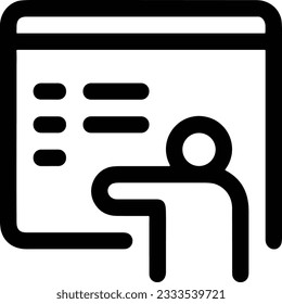 Teacher icon symbol vector image. Illustration of the training business school classroom icon design image. EPS 10