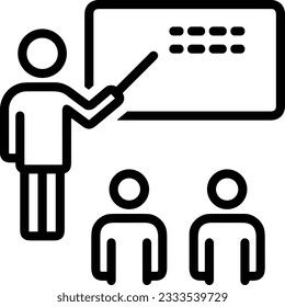 Teacher icon symbol vector image. Illustration of the training business school classroom icon design image. EPS 10