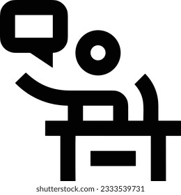 Teacher icon symbol vector image. Illustration of the training business school classroom icon design image. EPS 10