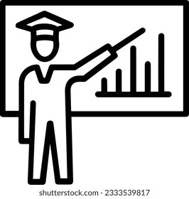 Teacher icon symbol vector image. Illustration of the training business school classroom icon design image. EPS 10