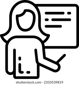 Teacher icon symbol vector image. Illustration of the training business school classroom icon design image. EPS 10