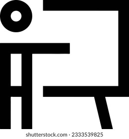 Teacher icon symbol vector image. Illustration of the training business school classroom icon design image. EPS 10