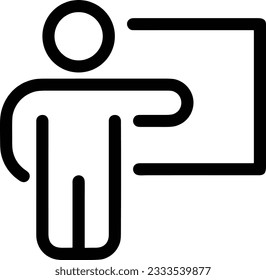 Teacher icon symbol vector image. Illustration of the training business school classroom icon design image. EPS 10