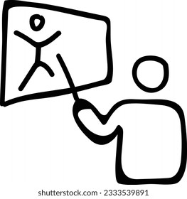 Teacher icon symbol vector image. Illustration of the training business school classroom icon design image. EPS 10