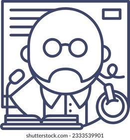 Teacher icon symbol vector image. Illustration of the training business school classroom icon design image. EPS 10