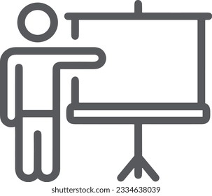 Imagen vectorial del símbolo de icono del profesor. Ilustración de la imagen de diseño del icono de la escuela de negocios. EPS 10