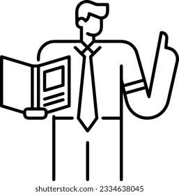 Teacher icon symbol vector image. Illustration of the training business school classroom icon design image. EPS 10