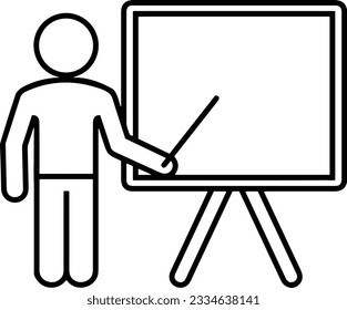 Teacher icon symbol vector image. Illustration of the training business school classroom icon design image. EPS 10