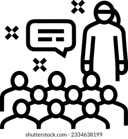 Teacher icon symbol vector image. Illustration of the training business school classroom icon design image. EPS 10
