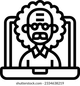 Teacher icon symbol vector image. Illustration of the training business school classroom icon design image. EPS 10