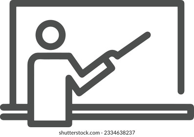 Teacher icon symbol vector image. Illustration of the training business school classroom icon design image. EPS 10