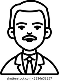 Imagen vectorial del símbolo de icono del profesor. Ilustración de la imagen de diseño del icono de la escuela de negocios. EPS 10