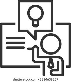 Teacher icon symbol vector image. Illustration of the training business school classroom icon design image. EPS 10