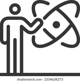 Imagen vectorial del símbolo de icono del profesor. Ilustración de la imagen de diseño del icono de la escuela de negocios. EPS 10