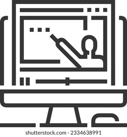 Imagen vectorial del símbolo de icono del profesor. Ilustración de la imagen de diseño del icono de la escuela de negocios. EPS 10