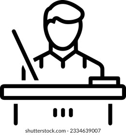 Teacher icon symbol vector image. Illustration of the training business school classroom icon design image. EPS 10