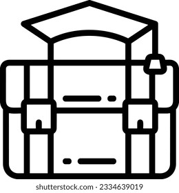 Imagen vectorial del símbolo de icono del profesor. Ilustración de la imagen de diseño del icono de la escuela de negocios. EPS 10