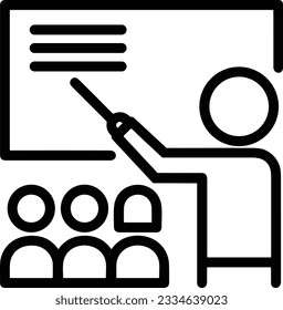 Lehrersymbol Symbol, Vektorbild. Illustration des Designbildes der Business School Klassenzimmer EPS10