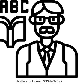 Teacher icon symbol vector image. Illustration of the training business school classroom icon design image. EPS 10