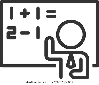 Teacher icon symbol vector image. Illustration of the training business school classroom icon design image. EPS 10