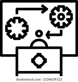 Teacher icon symbol vector image. Illustration of the training business school classroom icon design image. EPS 10