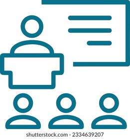 Teacher icon symbol vector image. Illustration of the training business school classroom icon design image. EPS 10