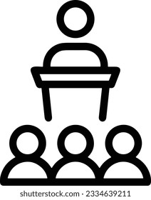 Teacher icon symbol vector image. Illustration of the training business school classroom icon design image. EPS 10