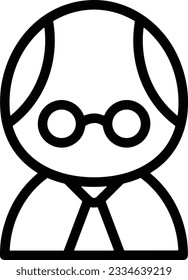 Imagen vectorial del símbolo de icono del profesor. Ilustración de la imagen de diseño del icono de la escuela de negocios. EPS 10