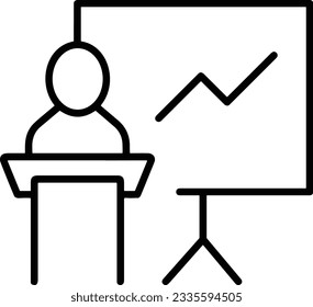 Teacher icon symbol vector image. Illustration of the training business school classroom icon design image. EPS 10